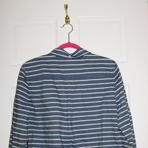 Striped denim women's button down